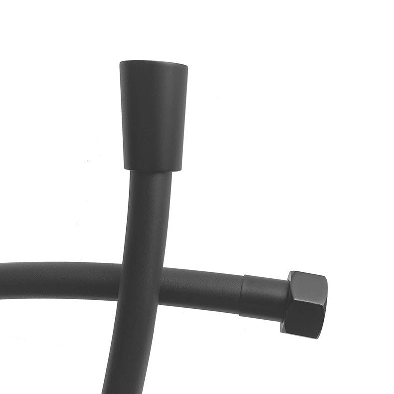 PVC High Pressure Silver & Black Smooth Shower Hose For Bath Handheld Head Flexible 360° rotation