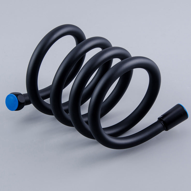 PVC High Pressure Silver & Black Smooth Shower Hose For Bath Handheld Head Flexible 360° rotation