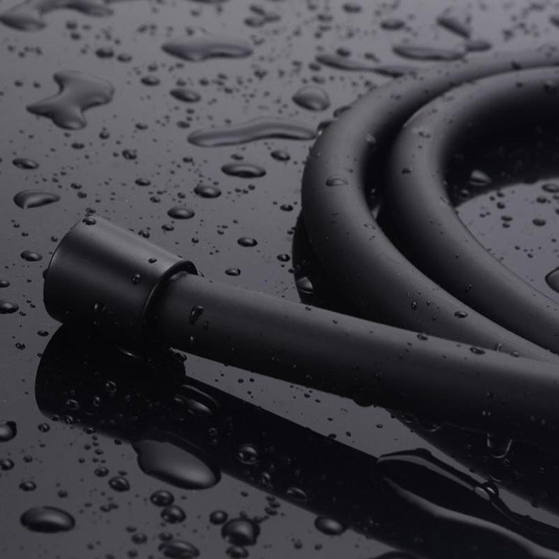 PVC High Pressure Silver & Black Smooth Shower Hose For Bath Handheld Head Flexible 360° rotation