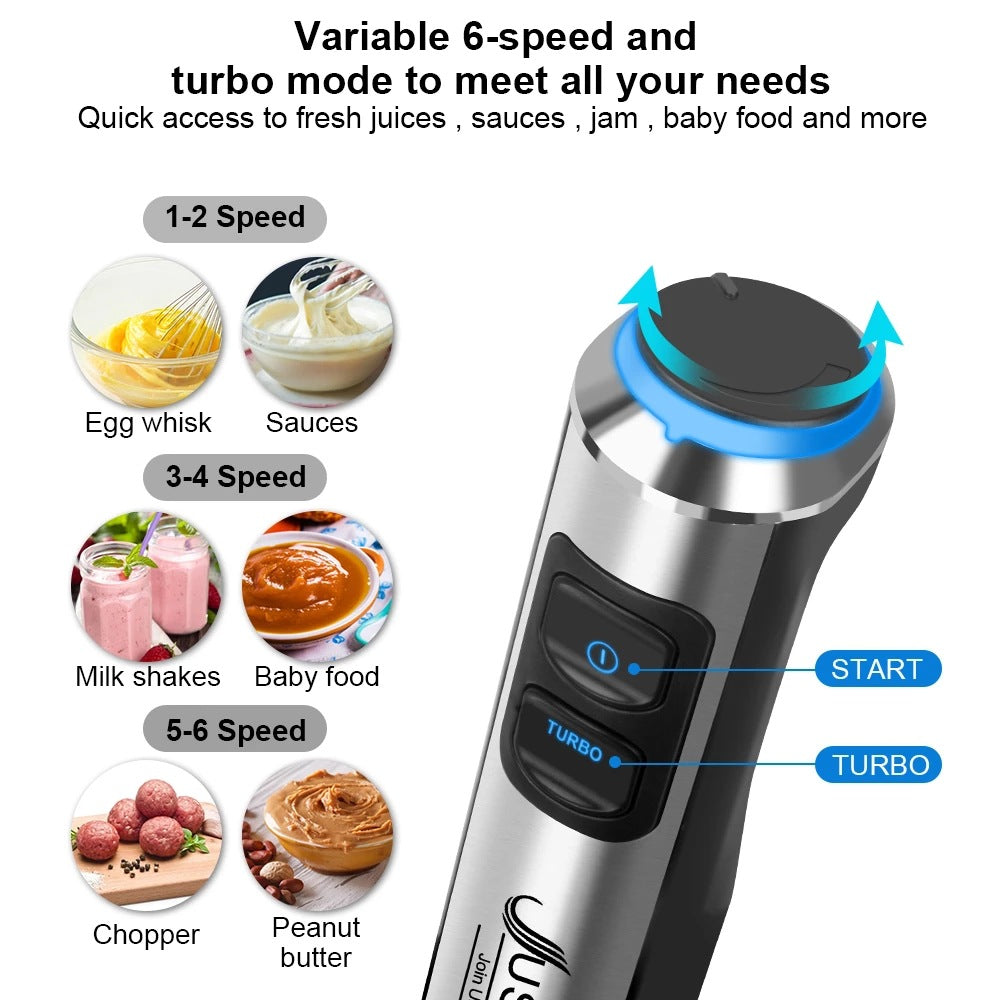 1500W High Power 4 in 1 Blender Set Household Multi-functional Cooking Stick Baby Food Supplement Machine Food Processor