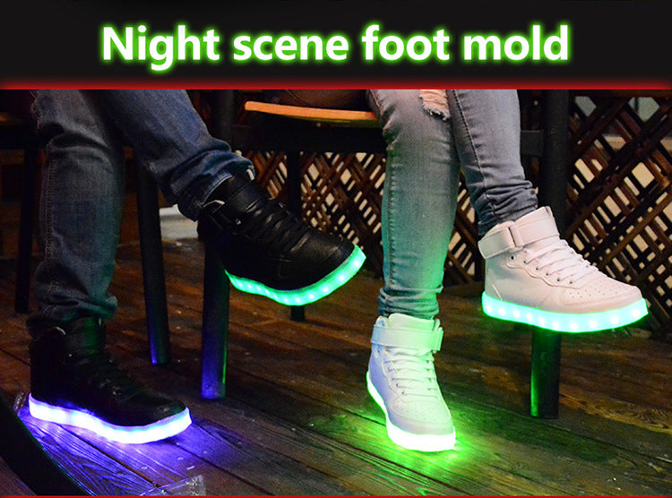 High quality Men LED shoes autumn winter glowing shoes for adults silver/gold fashion Lover casual shoes dropshipping