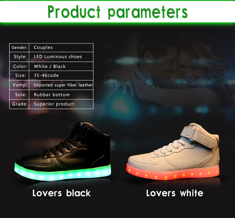 High quality Men LED shoes autumn winter glowing shoes for adults silver/gold fashion Lover casual shoes dropshipping
