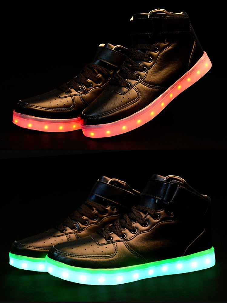 High quality Men LED shoes autumn winter glowing shoes for adults silver/gold fashion Lover casual shoes dropshipping