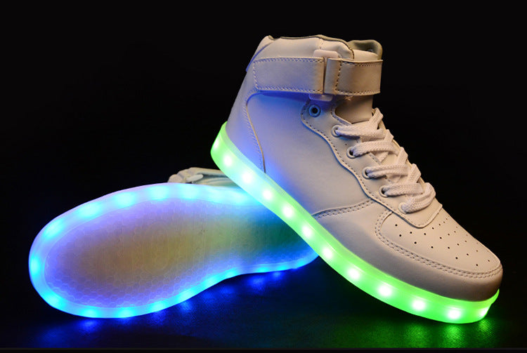 High quality Men LED shoes autumn winter glowing shoes for adults silver/gold fashion Lover casual shoes dropshipping