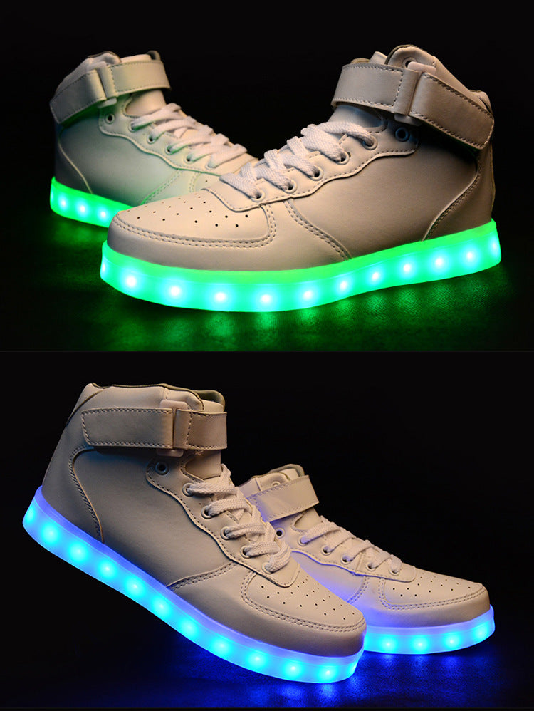 High quality Men LED shoes autumn winter glowing shoes for adults silver/gold fashion Lover casual shoes dropshipping