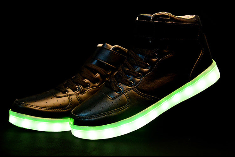 High quality Men LED shoes autumn winter glowing shoes for adults silver/gold fashion Lover casual shoes dropshipping