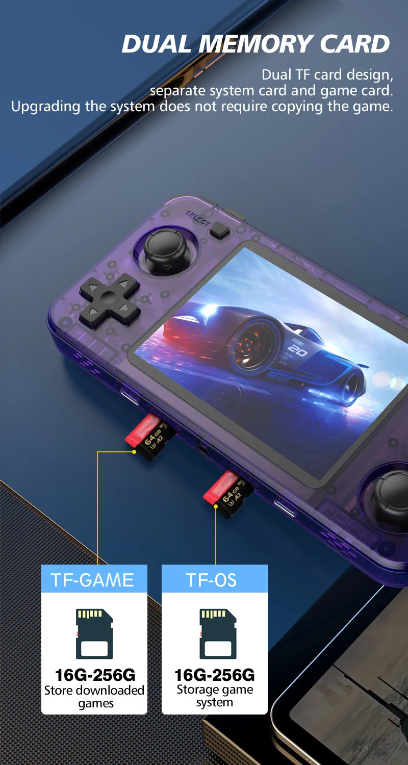 R36H Retro Handheld Game Console ARKOS System Kid Christmas Gift Portable Pocket Video Player 3.5 Inch IPS Screen R36S landscape