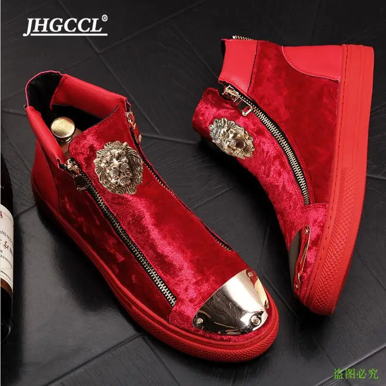 New breathable casual shoes Luxury loafers Solid rubber velvet zipper non-leather casual shoes