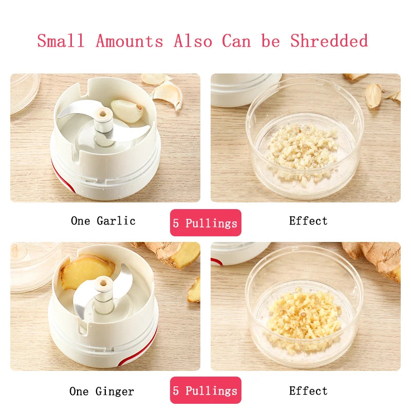 High Quality Garlic Crusher Mini Vegetable Chopper Meat Grinder Mincer Press for Ginger Nuts Pepper Onion Manual Food Processor
