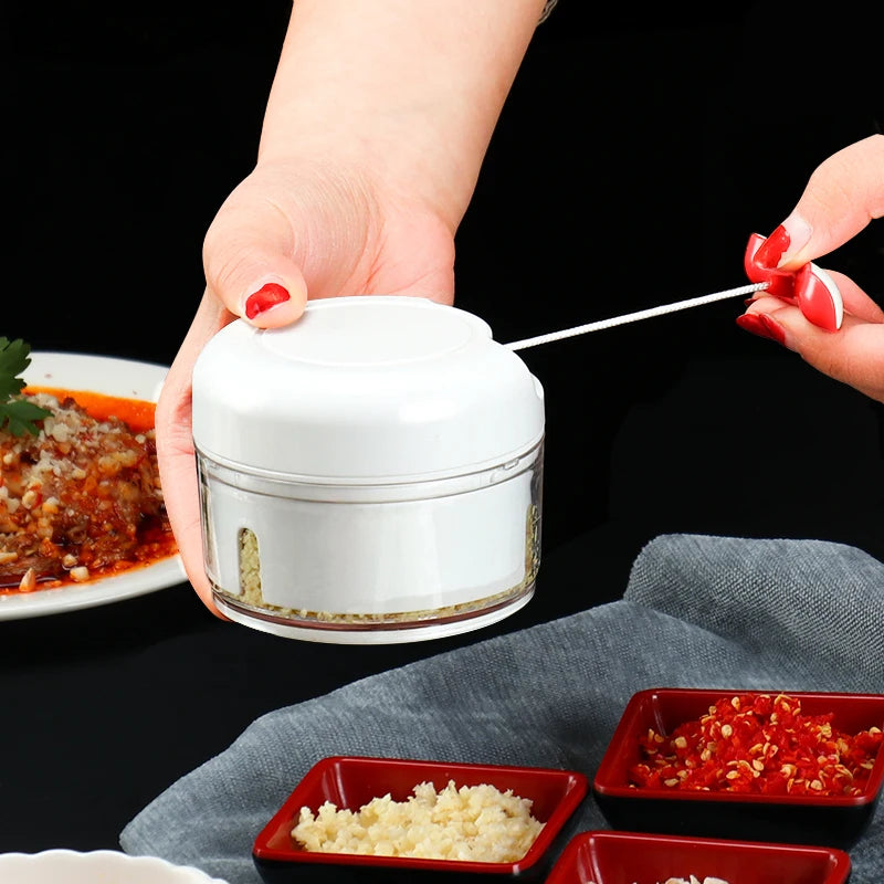 High Quality Garlic Crusher Mini Vegetable Chopper Meat Grinder Mincer Press for Ginger Nuts Pepper Onion Manual Food Processor
