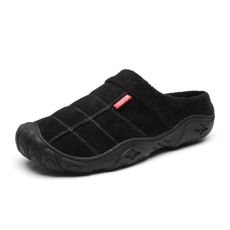 New Men Slippers Winter Bottom Soft Home Shoe Cotton Thick Slippers Indoor Slip-On Slides Comfortable Shoe Slippers Plus Size