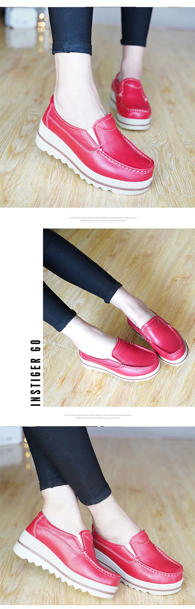 TIMETANG Autumn women flat shoes woman platform sneakers moccasins shoes woman creepers without lace genuine leather shoe ladies