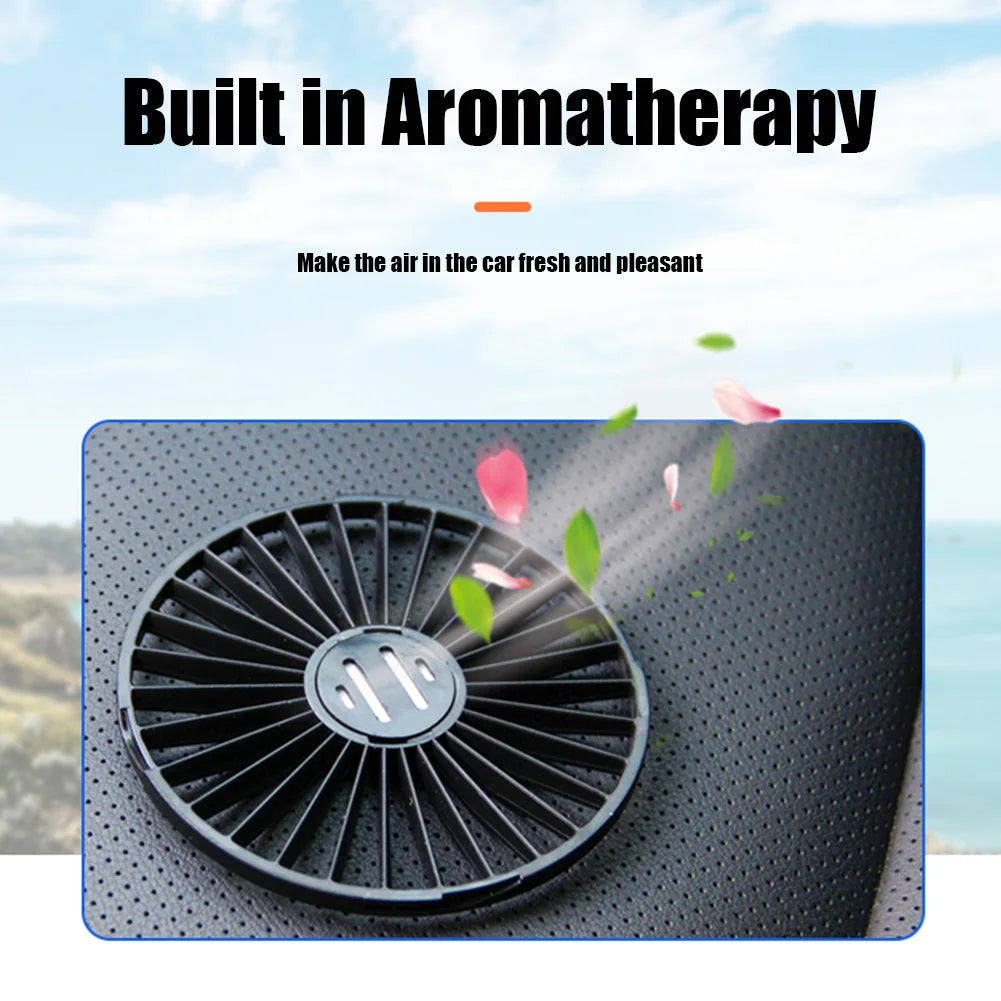 USB Powered Car Fan Multi-Angle Rotatable Dual Head 3-Speed Dashboard ABS Three Speeds Summer Cooling Fan Accessories