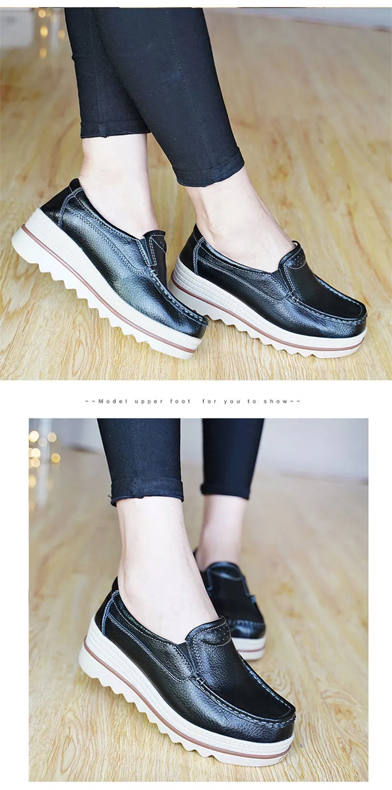 TIMETANG Autumn women flat shoes woman platform sneakers moccasins shoes woman creepers without lace genuine leather shoe ladies