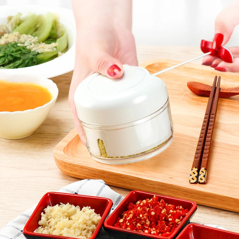 High Quality Garlic Crusher Mini Vegetable Chopper Meat Grinder Mincer Press for Ginger Nuts Pepper Onion Manual Food Processor