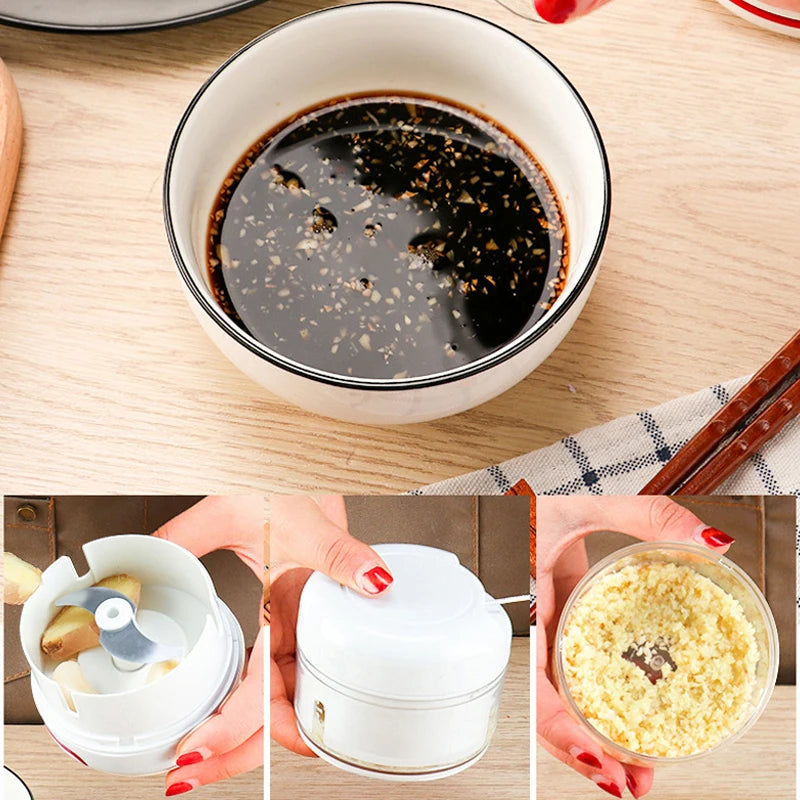 High Quality Garlic Crusher Mini Vegetable Chopper Meat Grinder Mincer Press for Ginger Nuts Pepper Onion Manual Food Processor