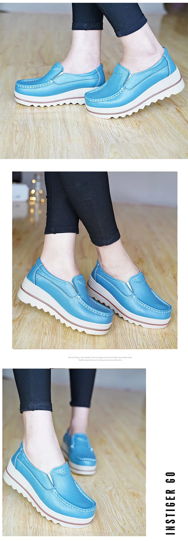 TIMETANG Autumn women flat shoes woman platform sneakers moccasins shoes woman creepers without lace genuine leather shoe ladies