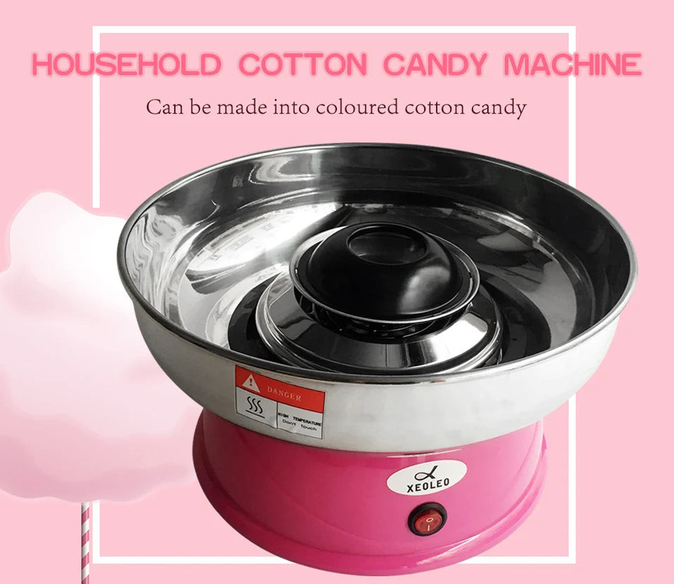 XEOLEO Candy Floss Machine Mini Electric DIY Sweet Cotton Candy Maker For Cotton Candy Sweet Floss Food Processors Machine Kids