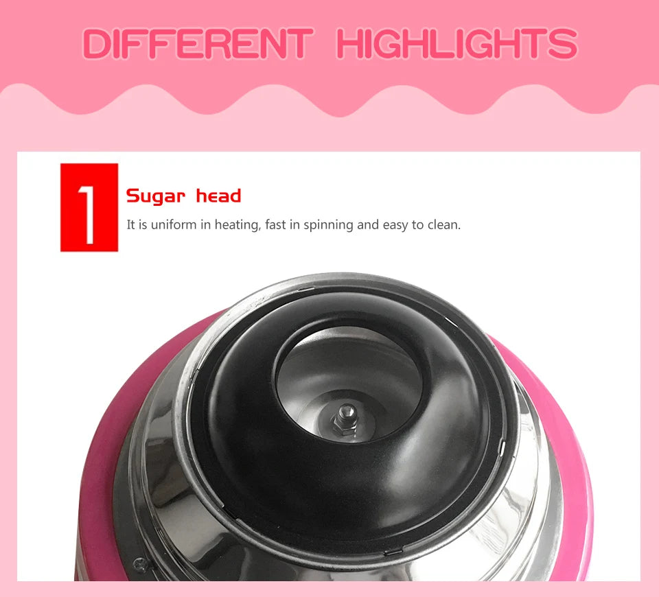 XEOLEO Candy Floss Machine Mini Electric DIY Sweet Cotton Candy Maker For Cotton Candy Sweet Floss Food Processors Machine Kids