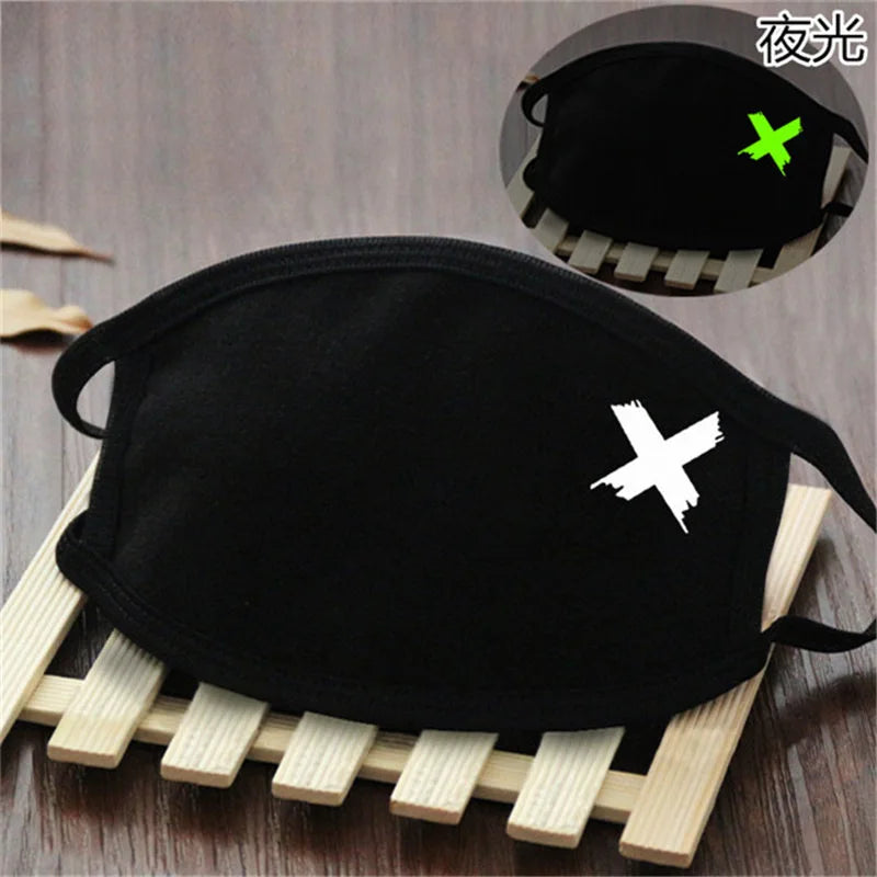 Luminous Funny Smile Expression Cotton Anti Dust Mouth Face Mask For Mouth Black Kpop Unisex Face Mouth Muffle Mask Fashion New