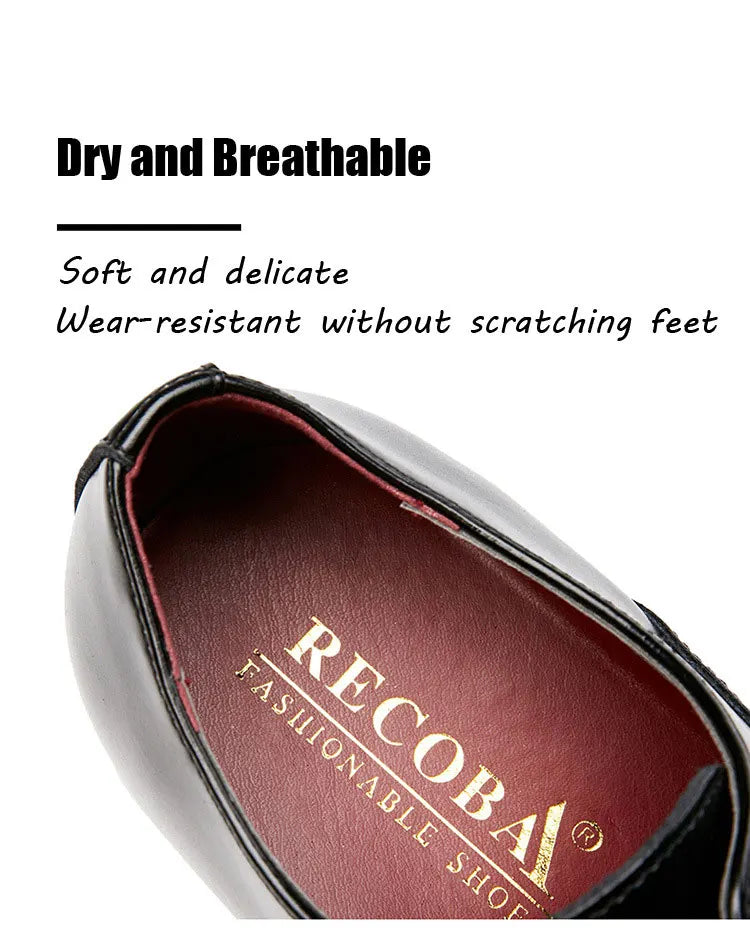 2024 Business New Fashion Men Dress Shoes Leather Men Wedding Oxford Shoes Lace-Up Office Suit Men's Casual Shoes Luxury Formal