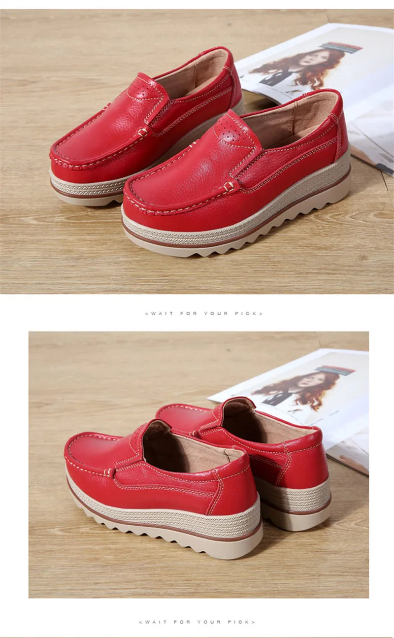 TIMETANG Autumn women flat shoes woman platform sneakers moccasins shoes woman creepers without lace genuine leather shoe ladies