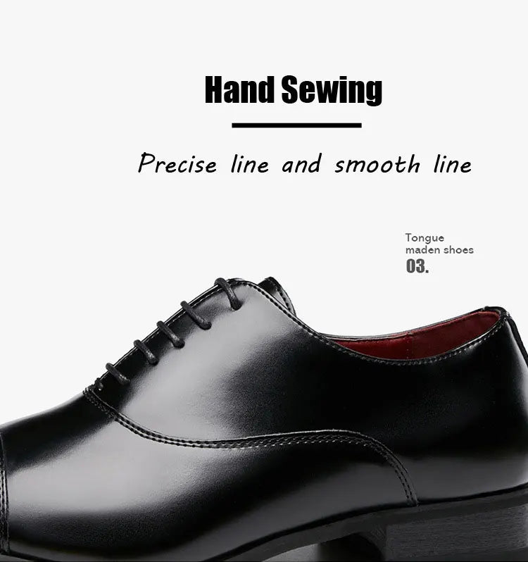 2024 Business New Fashion Men Dress Shoes Leather Men Wedding Oxford Shoes Lace-Up Office Suit Men's Casual Shoes Luxury Formal