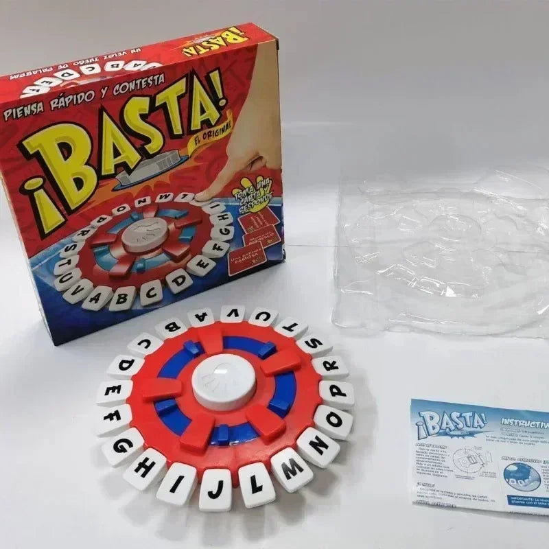 Spanish Board Games Fast-Paced Family Table Game The Quick Thinking Letter Pressing Tapple Family Basta Juego De Mesa Español