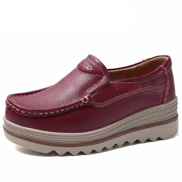 TIMETANG Autumn women flat shoes woman platform sneakers moccasins shoes woman creepers without lace genuine leather shoe ladies