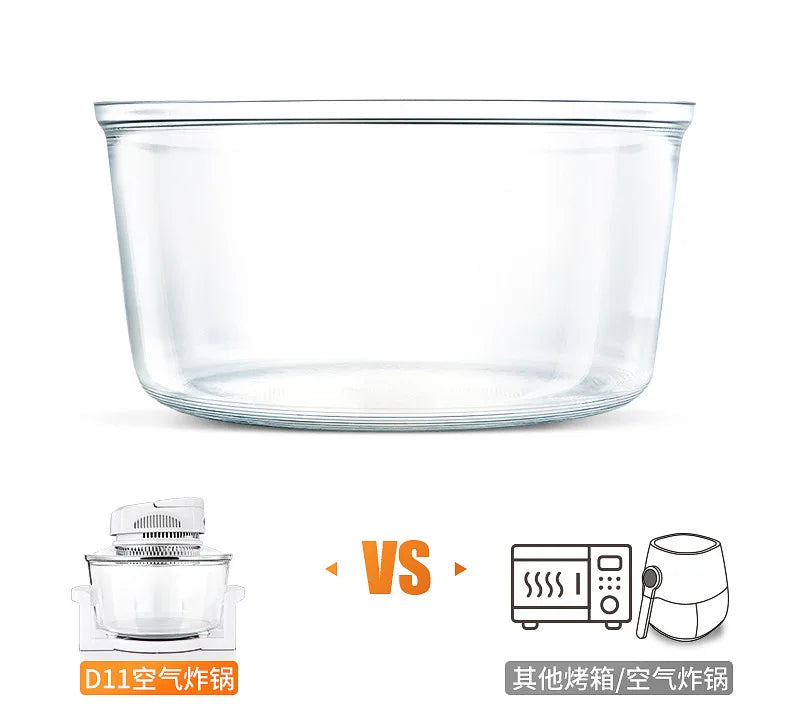 Household Oil-free Air fryer 12L smart visual glass lightwave oven multi-function electric fryer oven air oven