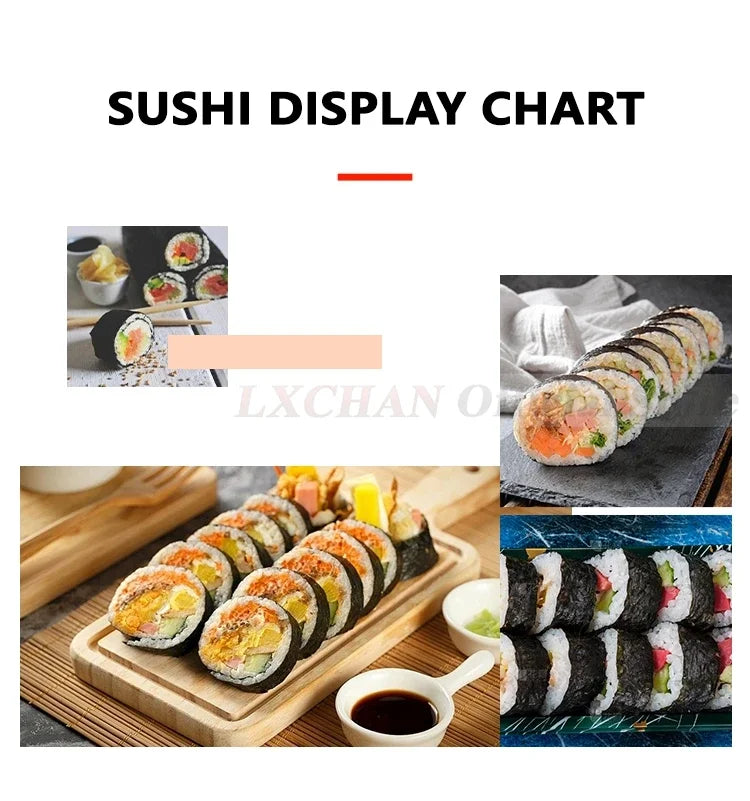 Homewise Commercial Electric Sushi Cutting Machine Sushi Rolling Cutter Automatic Slicer Kitchen Professional Food Processor