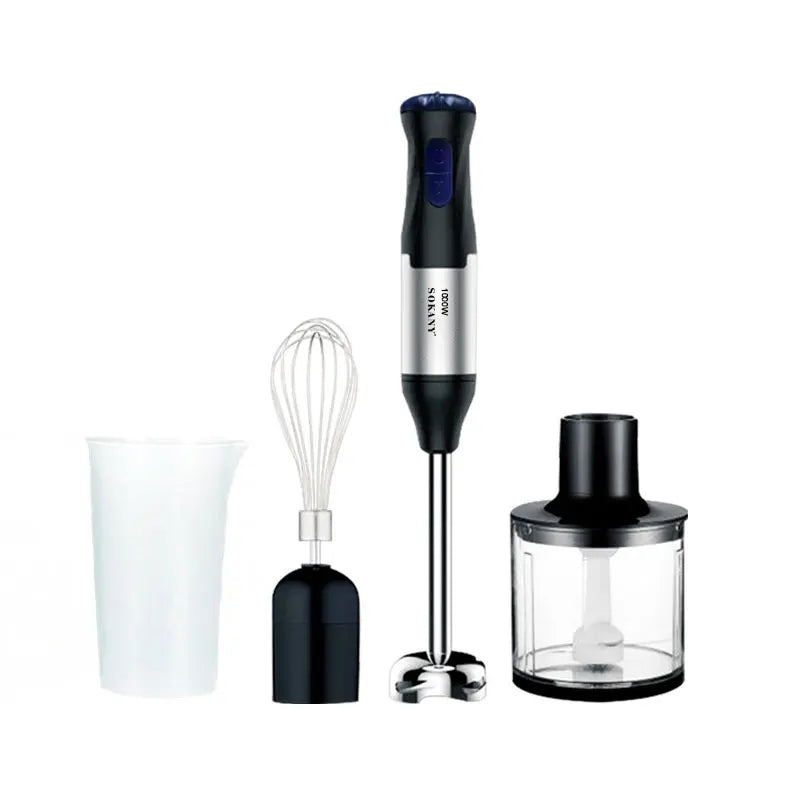 1000W Portable Handheld Electric Blender,4 In 1 Multi-Functional Household Kitchen Electric Mixer,Egg Beater,Food Processors