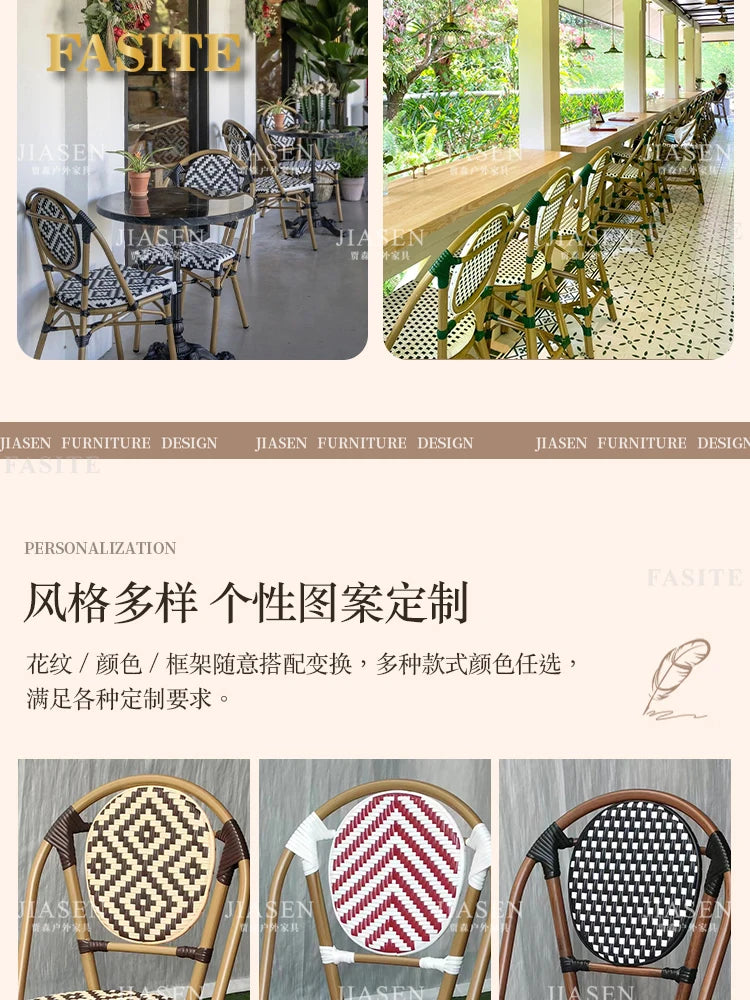 Retro Rattan Garden Furniture Sets Waterproof Nordic Natural Balcony Garden Furniture Sets Adult Moving Tuinmeubelen Decorations