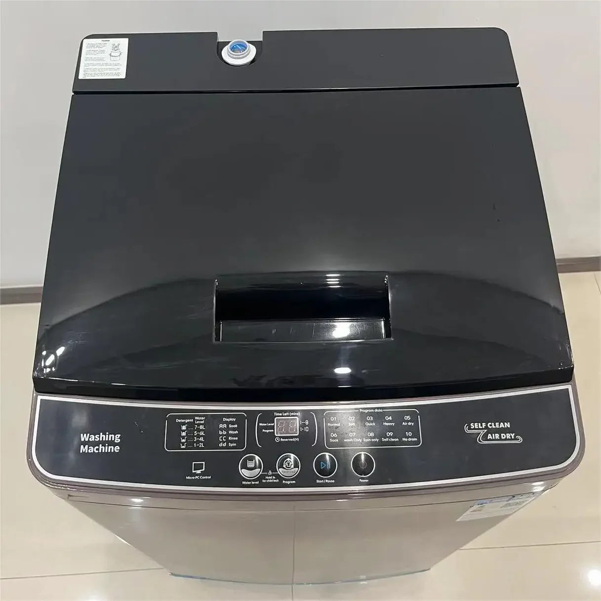 12KG Automatic Washing Machine Blue Light Antibacterial Portable Large Capacity Laundry Clothes Dryer Inverter for Home Dorms RV