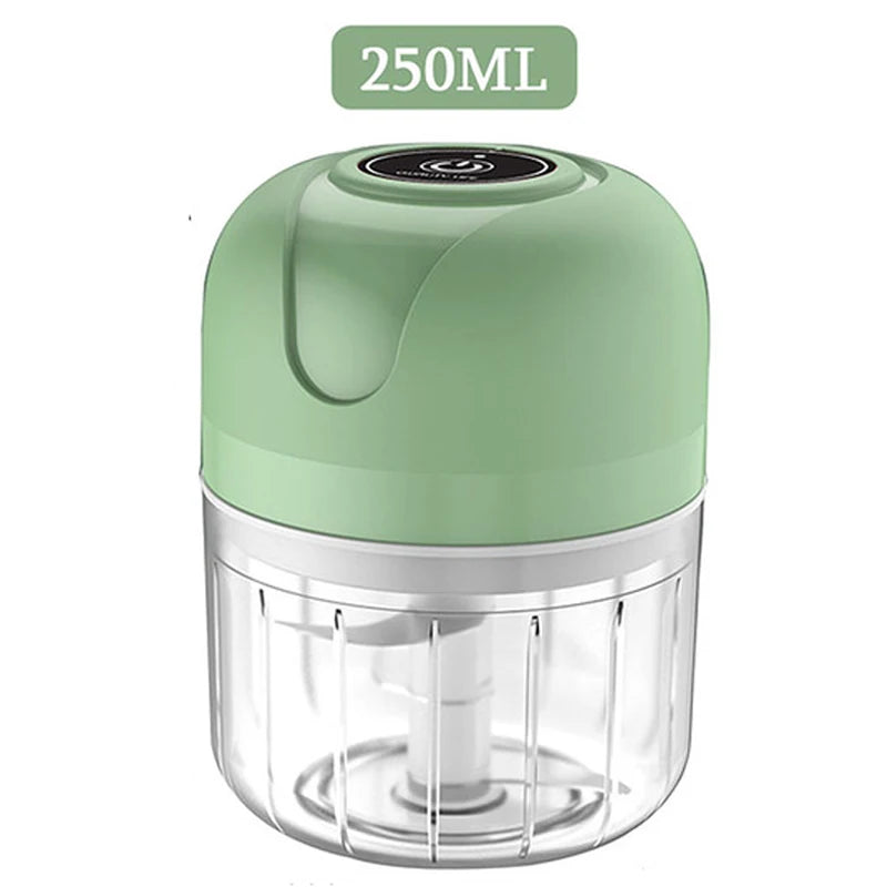 100/250ml Electric Garlic Masher Machine Mini USB charging Food Processor for Nuts Vegetable BlackPepper Chili Kitchen Tools