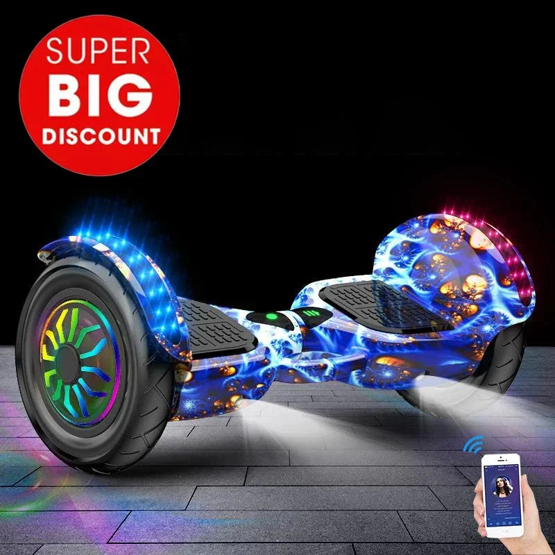 Self Balance Electric Scooters with Luminous Wheels,10 Inch Two Wheel ,Hover Board Hoverboards,for Adults and Children