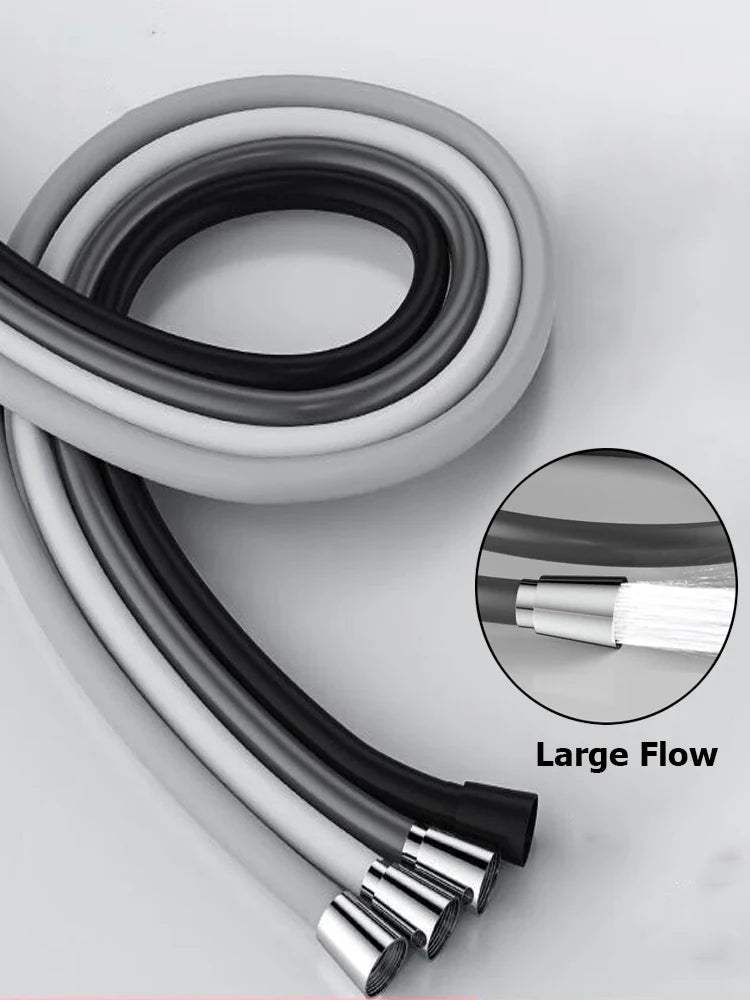 1.5/2M Silicone Flexible Shower Hose Long Bathroom Shower Water Hose Extension Plumbing Pipe Pulling Tube Bathroom Accessories
