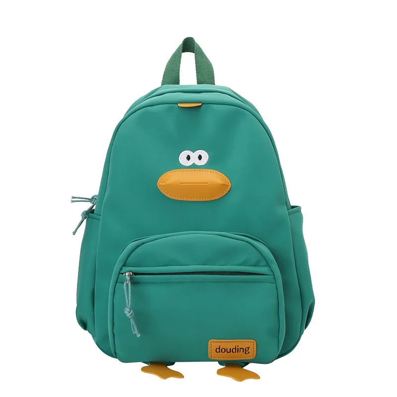 Kindergarten School Bag Cartoon Cute Duckling Burden Reduction Backpack Boys and Girls Campus Canvas Backpack