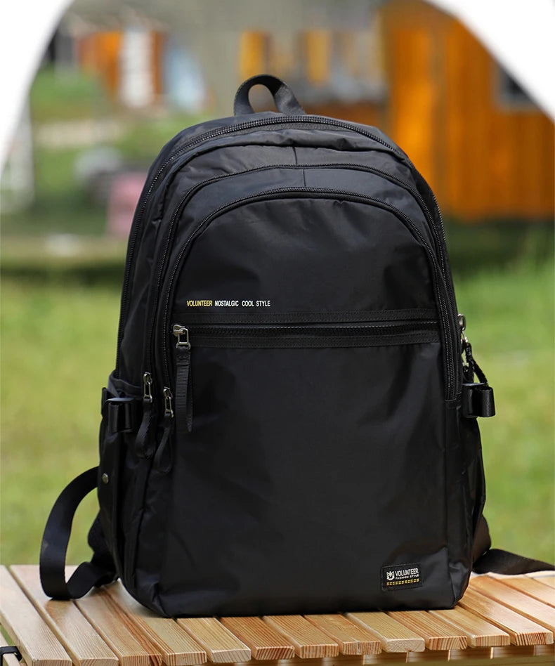 Volunteer Backpack for Men 2023 New Fashionable Large Capacity High Quality Laptop Waterproof Travel Casual Bags1801-08