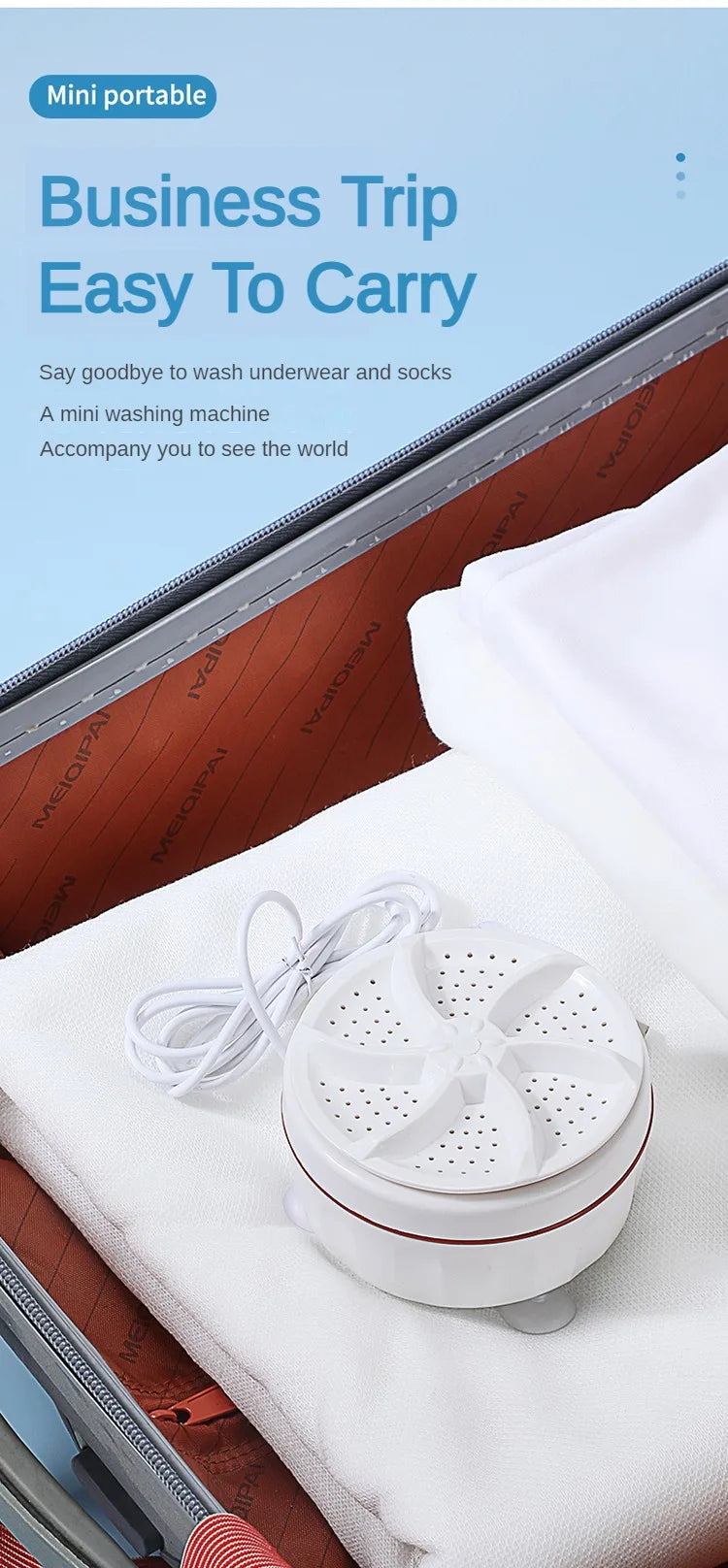 Washing Machines Portable Business Travel Home Mini Washing Machine Suitable for Socks Underwear Laundry Appliances Household