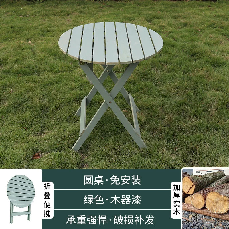 Nordic Solid Wood Garden Furniture Sets Patio Furniture Folding Portable Outdoor Garden and Terrace Set Outdoor Table Chair Set