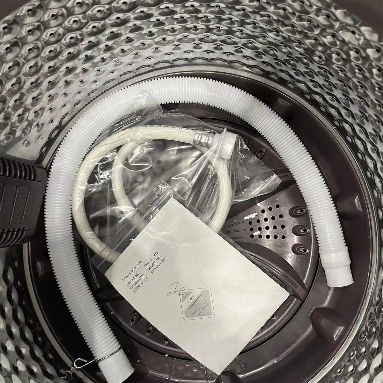 12KG Automatic Washing Machine Blue Light Antibacterial Portable Large Capacity Laundry Clothes Dryer Inverter for Home Dorms RV