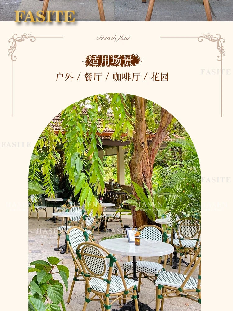 Retro Rattan Garden Furniture Sets Waterproof Nordic Natural Balcony Garden Furniture Sets Adult Moving Tuinmeubelen Decorations