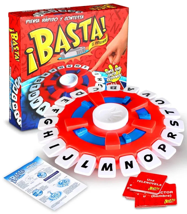 Spanish Board Games Fast-Paced Family Table Game The Quick Thinking Letter Pressing Tapple Family Basta Juego De Mesa Español