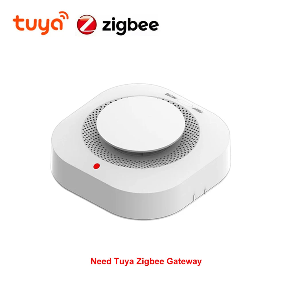 Tuya WiFi ZigBee Smart Smoke Detector Sensor Security Fire Protection Smoke Alarm For Home Security System Via Smart Life APP