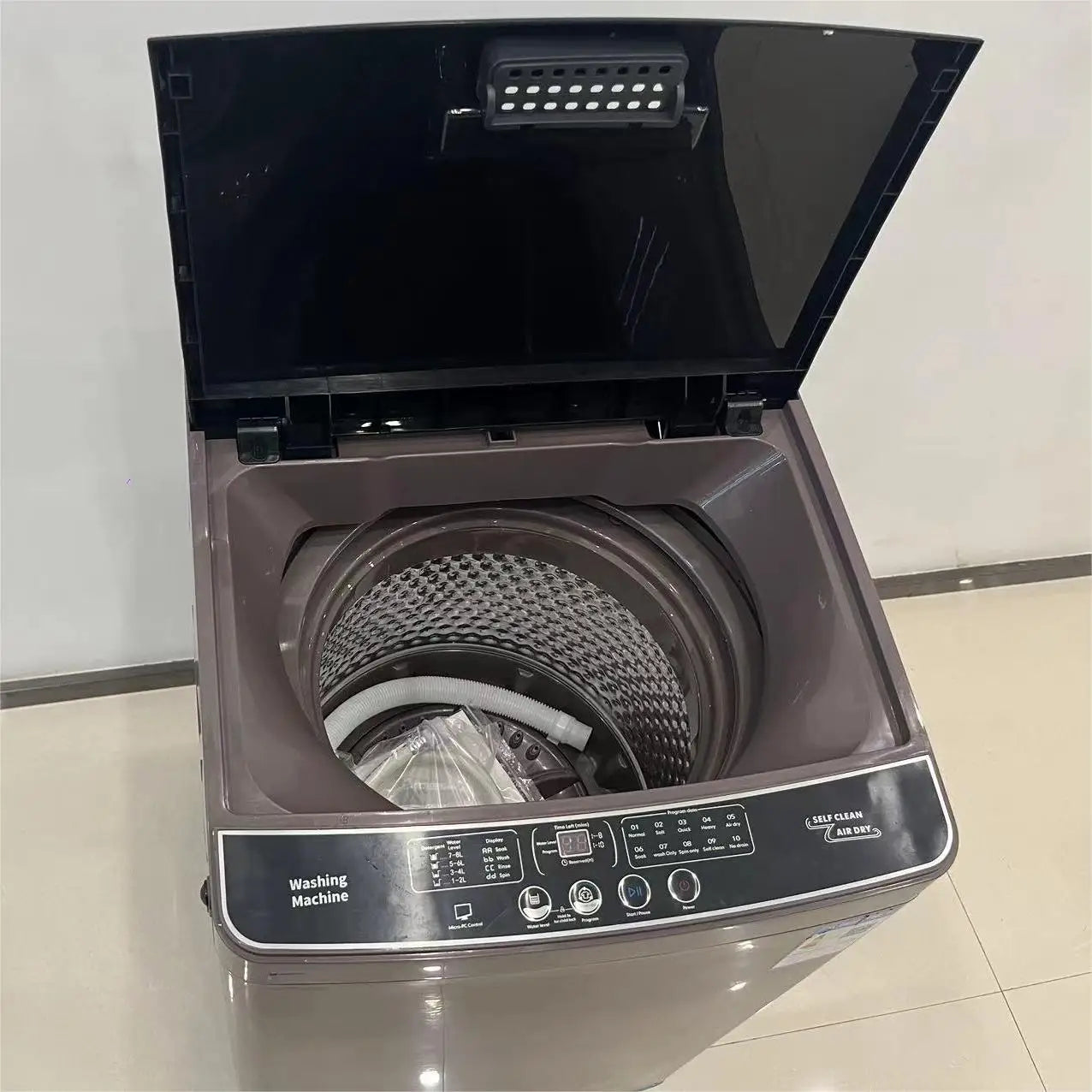 12KG Automatic Washing Machine Blue Light Antibacterial Portable Large Capacity Laundry Clothes Dryer Inverter for Home Dorms RV