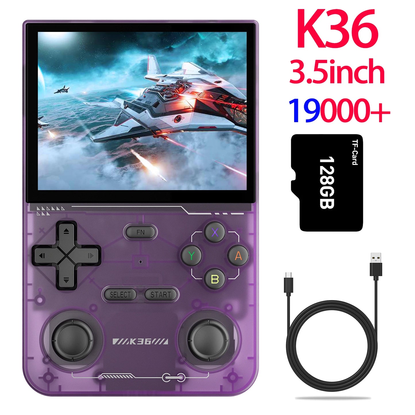 R36MAX Game Console 64GB 128GB 18000+GAMES Linux System 4.0inch K36 vs R36S 3.5inch Pocket Video Player No Download Required