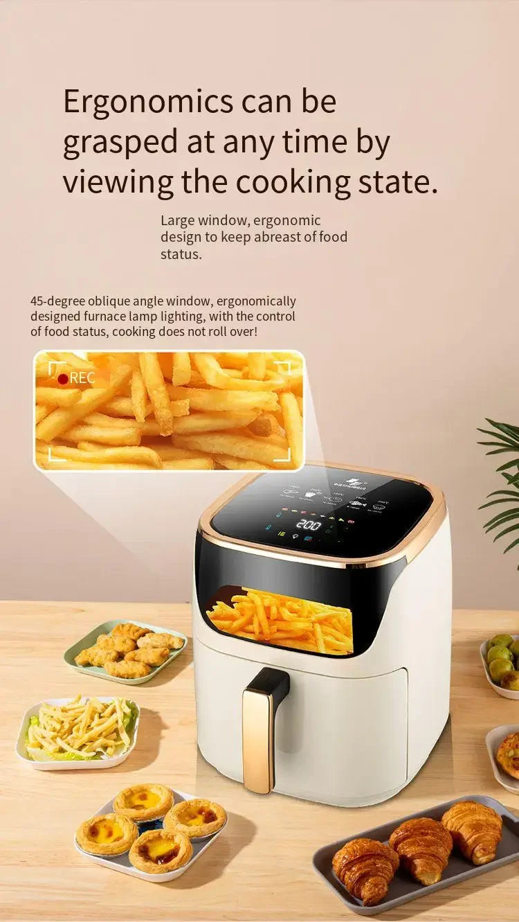 10L Shenhua Smart Air Fryers Large-capacity Household Multi-functional Smart Oil-free Smokeless Electric Oven Air Fryers 220V