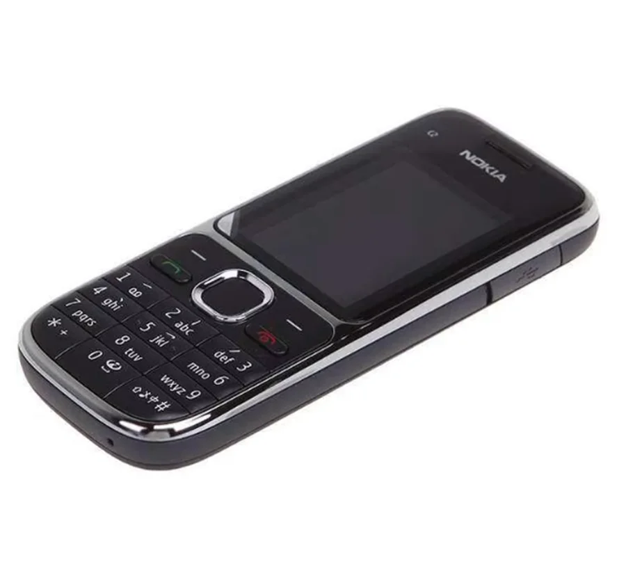 Nokia C2 C2-01 GSM Mobile Phone English&Hebrew Keyboard Support The Logo on Button Unlocked 2G 3G Cellphone used phone