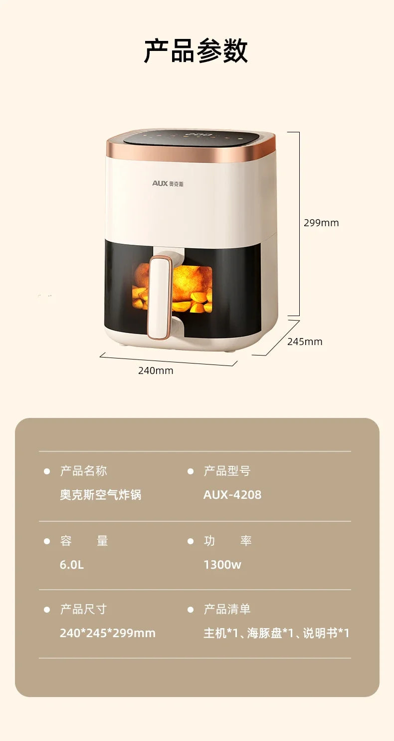 Visual Air Fryer - New Multi-Function All-in-One Appliance, Electric Oven Fryer Special for Home French Fries Baking.